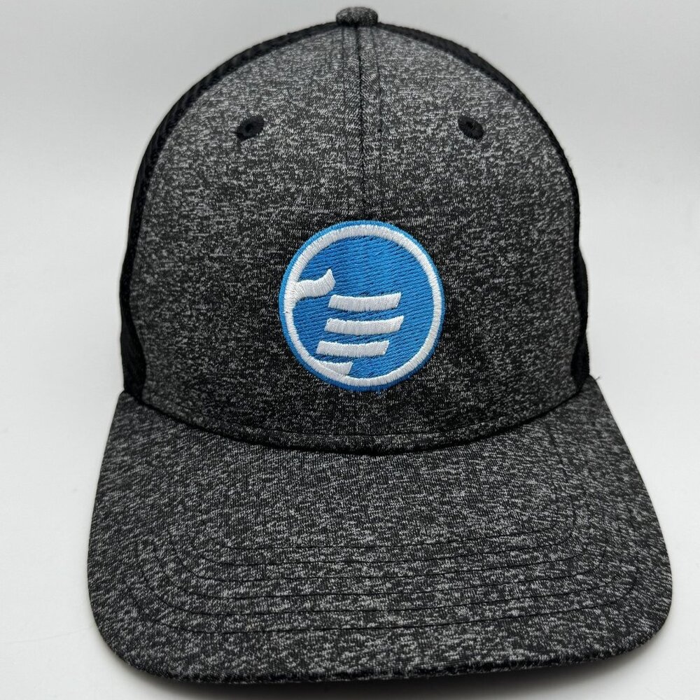 Dri-Duck Men's Heather Gray Black Trucker Hat Snapback Mesh Back Cap